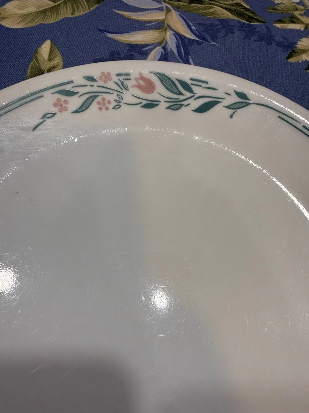 4 Corelle Roesmarie dinner plates